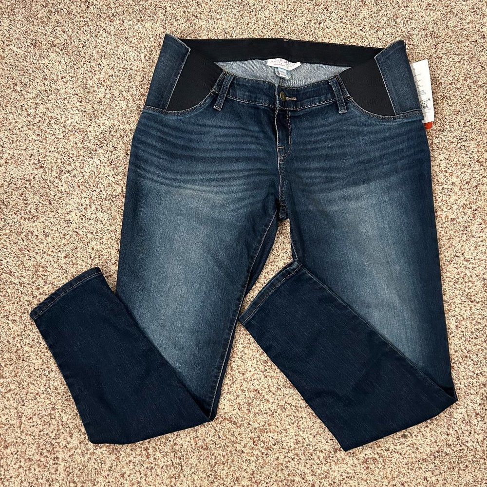 Women's Isabel Maternity Skinny Dark Washed Jeans